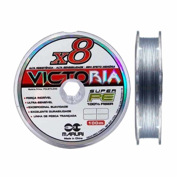 Encontraproduto.com.br - Linha de Pesca Multifilamento Cinza 8 Fios 200m 0.34mm 44lb