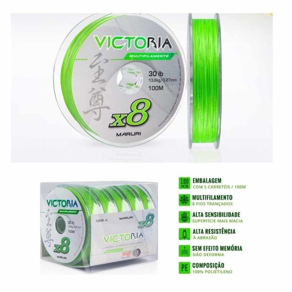Encontraproduto.com.br - Linha de Pesca Multifilamento 8 Fios 300m Verde Lima 0.14mm 17lb