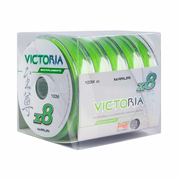 Encontraproduto.com.br - Linha de Pesca Multifilamento 8 Fios 300m Verde Lima 0.14mm 17lb