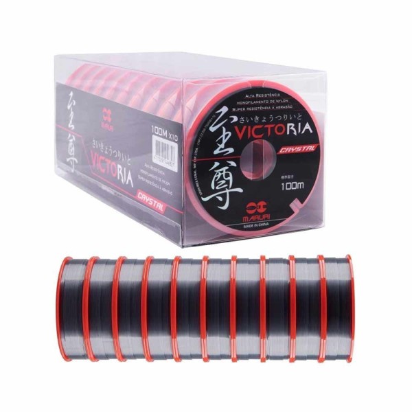 Encontraproduto.com.br - Linha De Pesca Nylon Victoria Cinza 0,23mm 7,1lbs 200 Metros