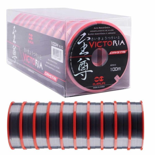 Encontraproduto.com.br - Linha De Pesca Nylon Victoria Cinza 0,23mm 7,1lbs 200 Metros