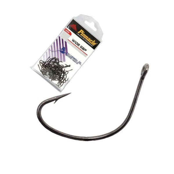 Encontraproduto.com.br - Anzol Pinnacle Wide Gap Black N1/0 C/10un - Robaleiro