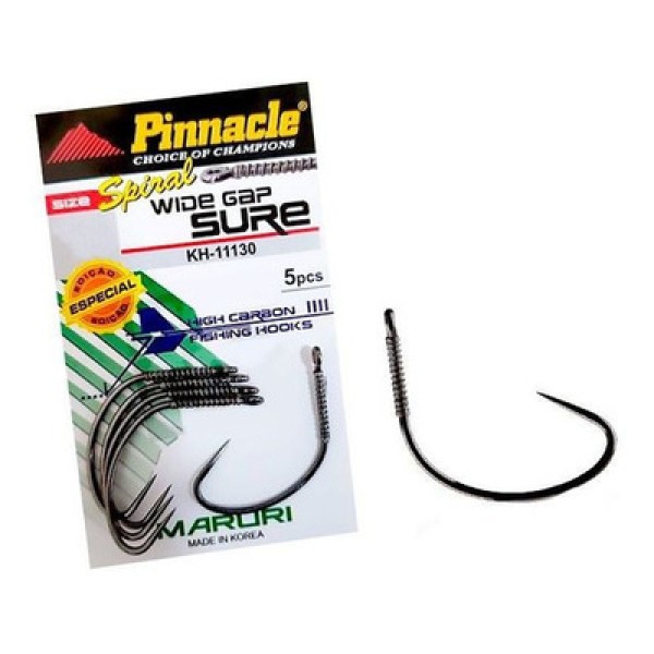 Encontraproduto.com.br - Anzol Pinnacle Wide Gap Sure Molinha P/ Anteninha N1/0 C/5un