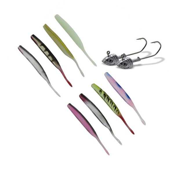 Isca Artificial Shad Soft Bait Silicone W182 Kit C/6 Cores