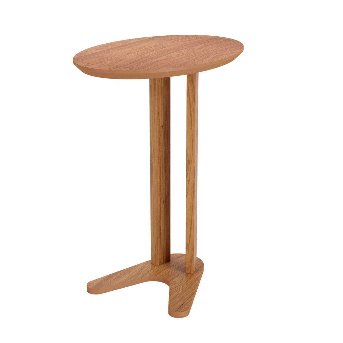 Encontraproduto.com.br - Mesa Lateral em MDF 60 cm Freijó TB604 JJ Dalla Costa