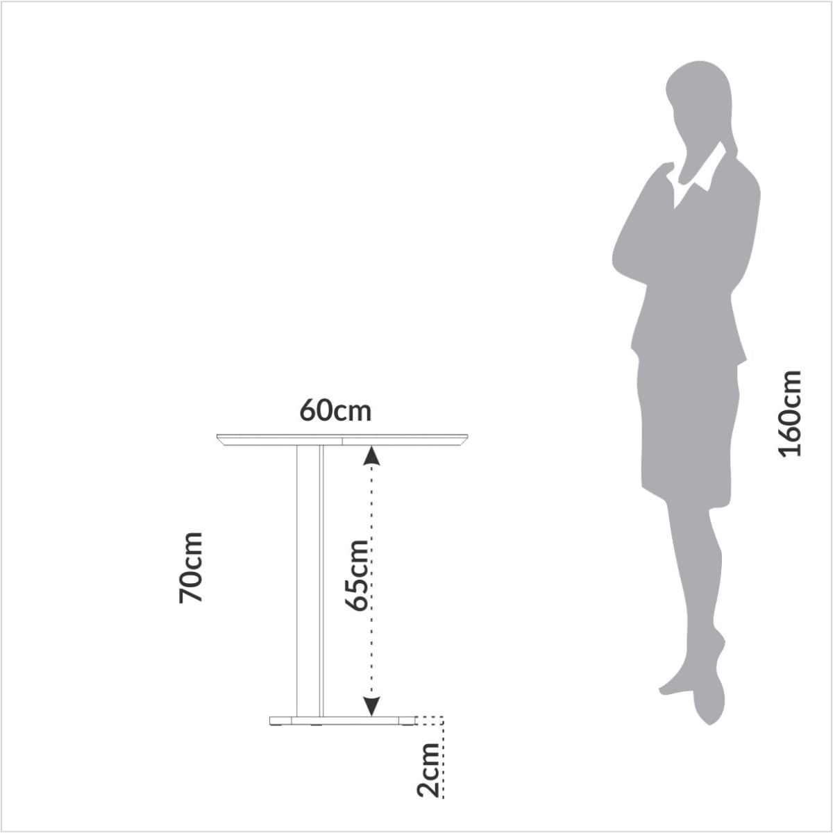 Encontraproduto.com.br - Mesa Lateral em MDF 60 cm Freijó TB604 JJ Dalla Costa