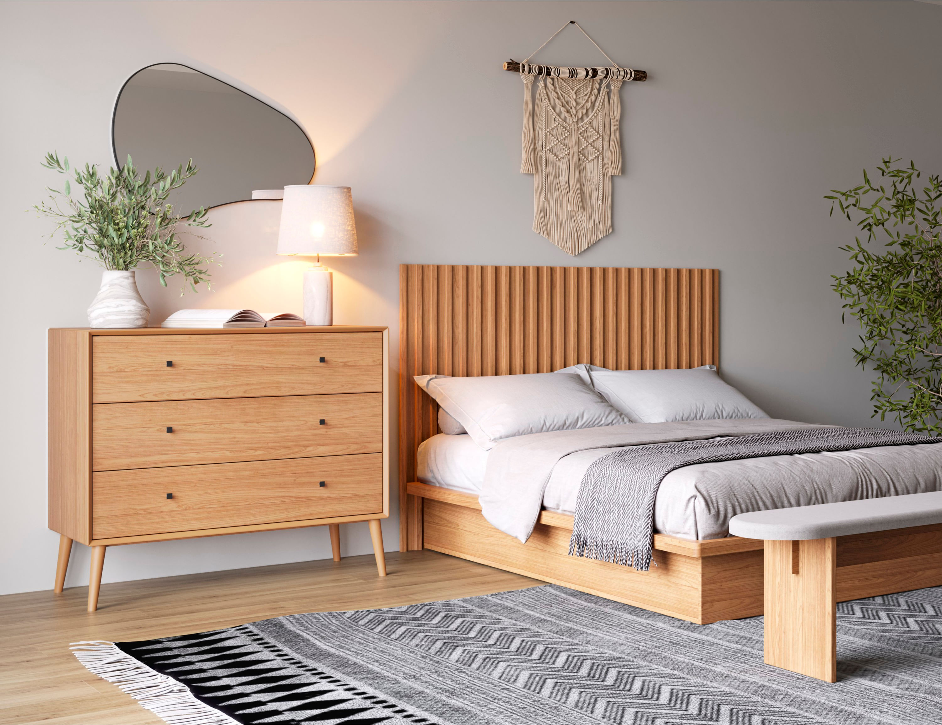 Encontraproduto.com.br - Cômoda Vintage Mdf Com 3 Gavetas Amplas Dalla Costa - Conferir Preço Freijó