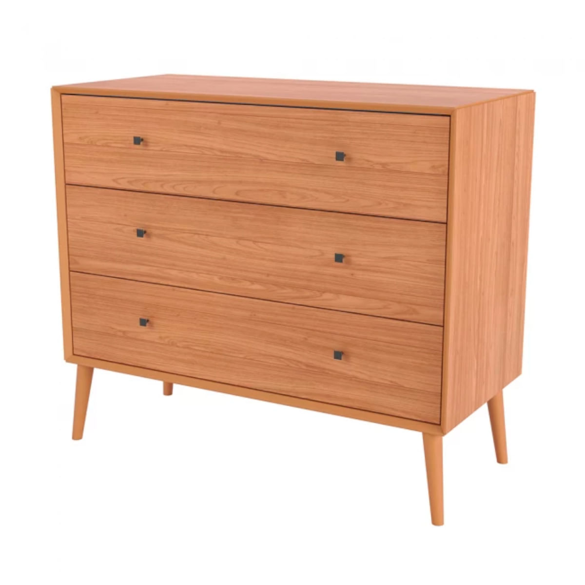 Encontraproduto.com.br - Cômoda Vintage Mdf Com 3 Gavetas Amplas Dalla Costa - Conferir Preço Freijó