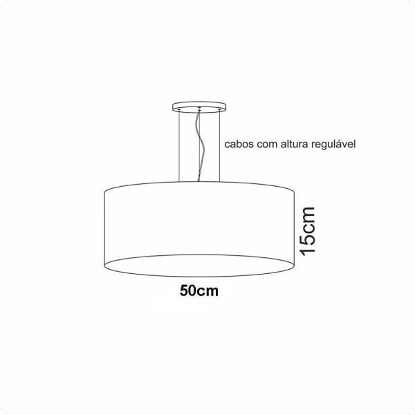 Encontraproduto.com.br - Pendente De Teto Led 50x15cm Savana 5856 Tom Luz Iluminação Caqui