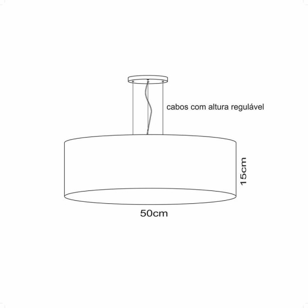 Encontraproduto.com.br - Luminária De Teto Pendente Redondo Tom Luz Iluminação Preto