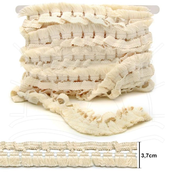 Encontraproduto.com.br - Passamanaria P/ Mini Pingente Cru 3,7cm - 10m