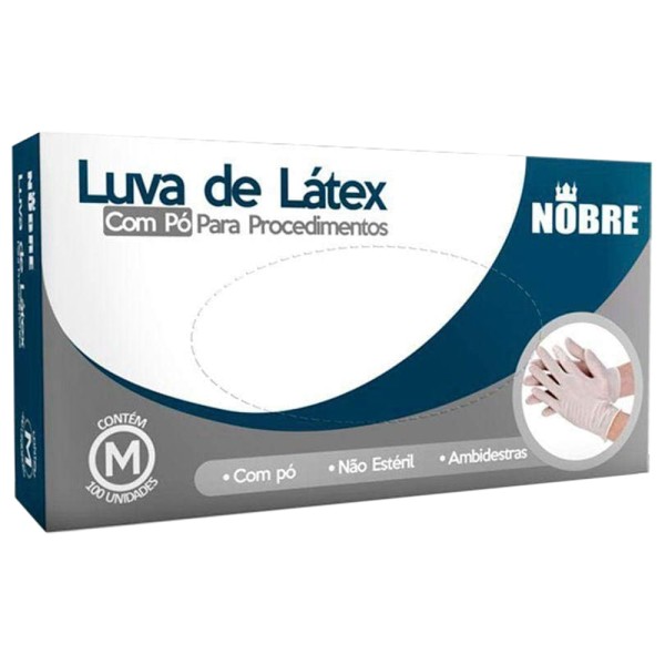 Encontraproduto.com.br - Luva de Procedimento com Pó G CA 40956 com 100 unidades Nobre