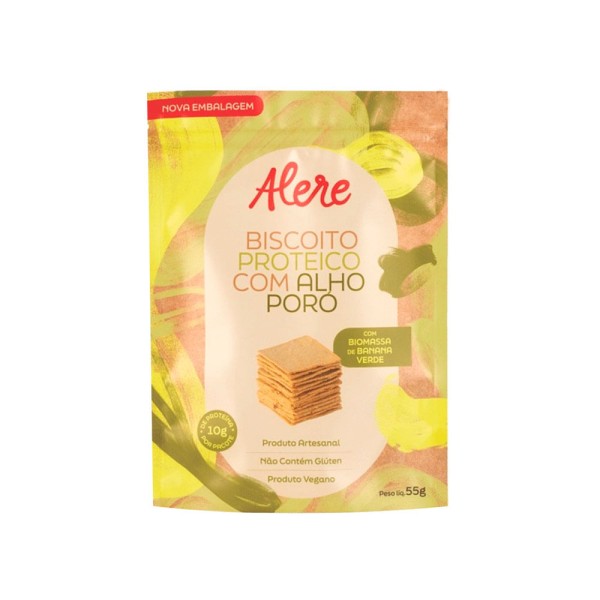Biscoito Proteico Com Alho Poró 55g Alere Gourmet