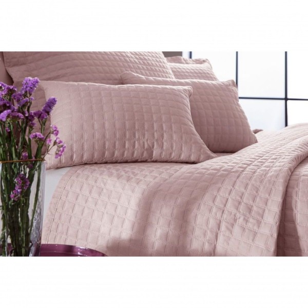 Encontraproduto.com.br - Capa De Almofada Bordada Waffer Algodão Rose 30 X 45 Cm
