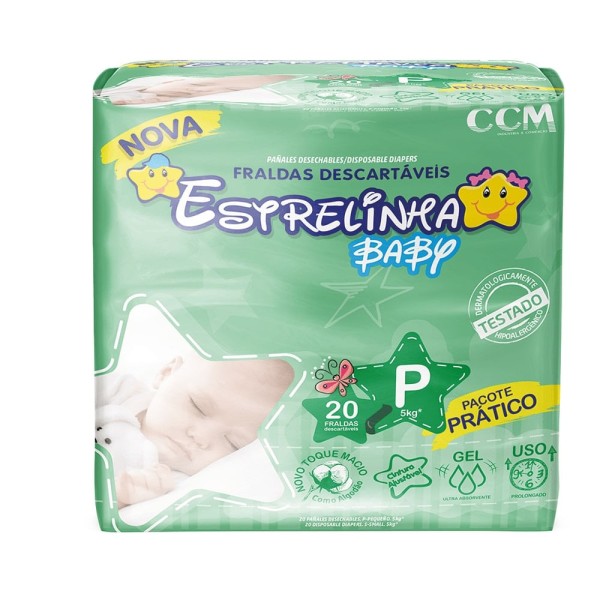 Encontraproduto.com.br - Fralda Estrelinha Pratico P com 20 unidades