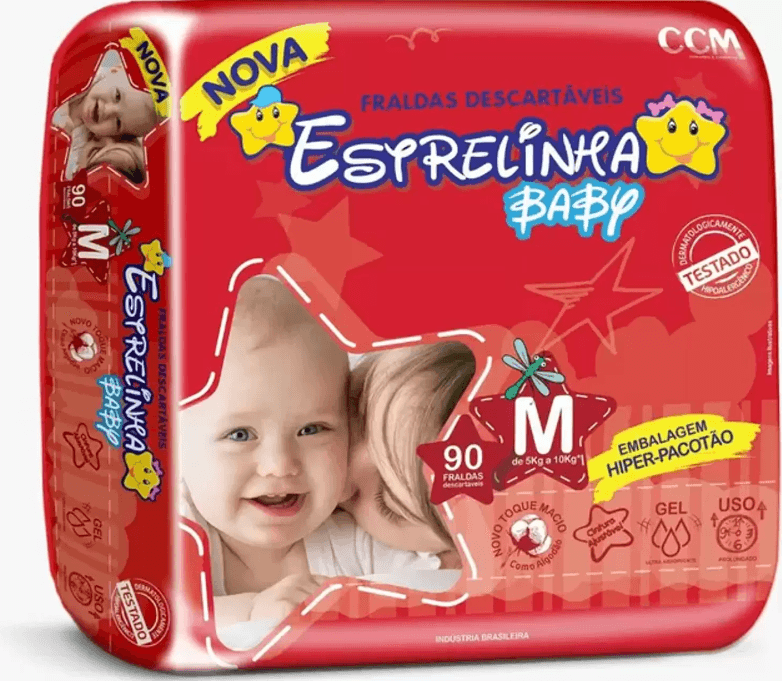 Fraldas CCM Estrelinha Baby Infantil XG