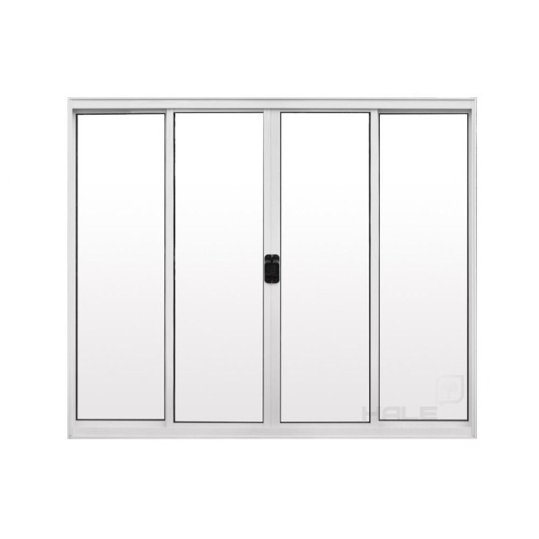 Encontraproduto.com.br - Janela 4 Folhas de Correr S/ Grade 1,00 X 2.00 Aluminio Branco Linha Modular - Hale