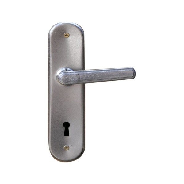 Encontraproduto.com.br - Kit Porta De Madeira 210X82Cm Batente 9Cm Fechadura Alavanca Comum Interna Imbuia