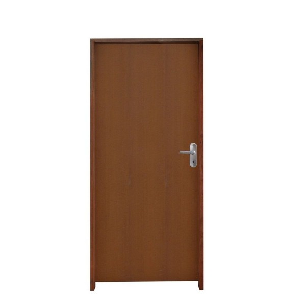 Encontraproduto.com.br - Kit Porta Lisa de Madeira Padrão Imbuia 92 X 2.10 Batente Ecológico 11cm Fechadura Comum Lado Esquerdo - Hale