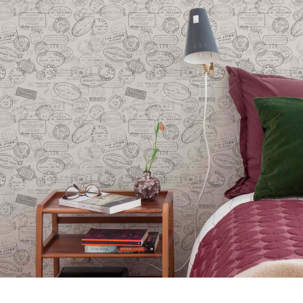 Encontraproduto.com.br - Adesivo de parede selos grudados 44cm x 3 metros Grudado Adesivos