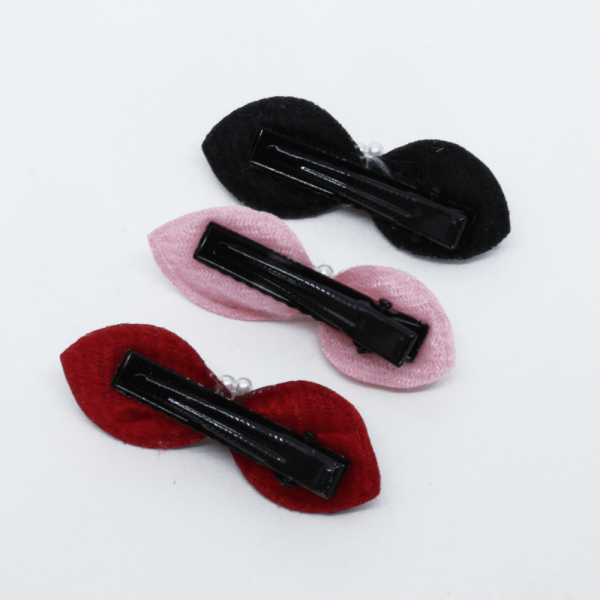 Encontraproduto.com.br - Presilha de Cabelo com lacinho, Cartela com 12 unidades coloridas
