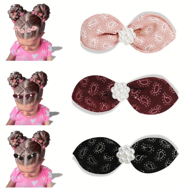 Encontraproduto.com.br - Presilha de Cabelo com lacinho, Cartela com 12 unidades coloridas