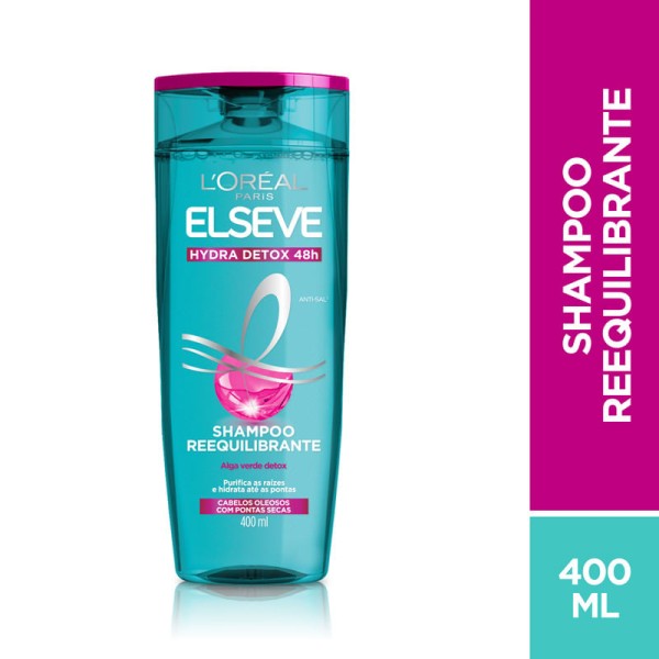 Encontraproduto.com.br - Shampoo Reequilibrante Hydra Detox 48h Elseve L’Oréal Paris 400ml