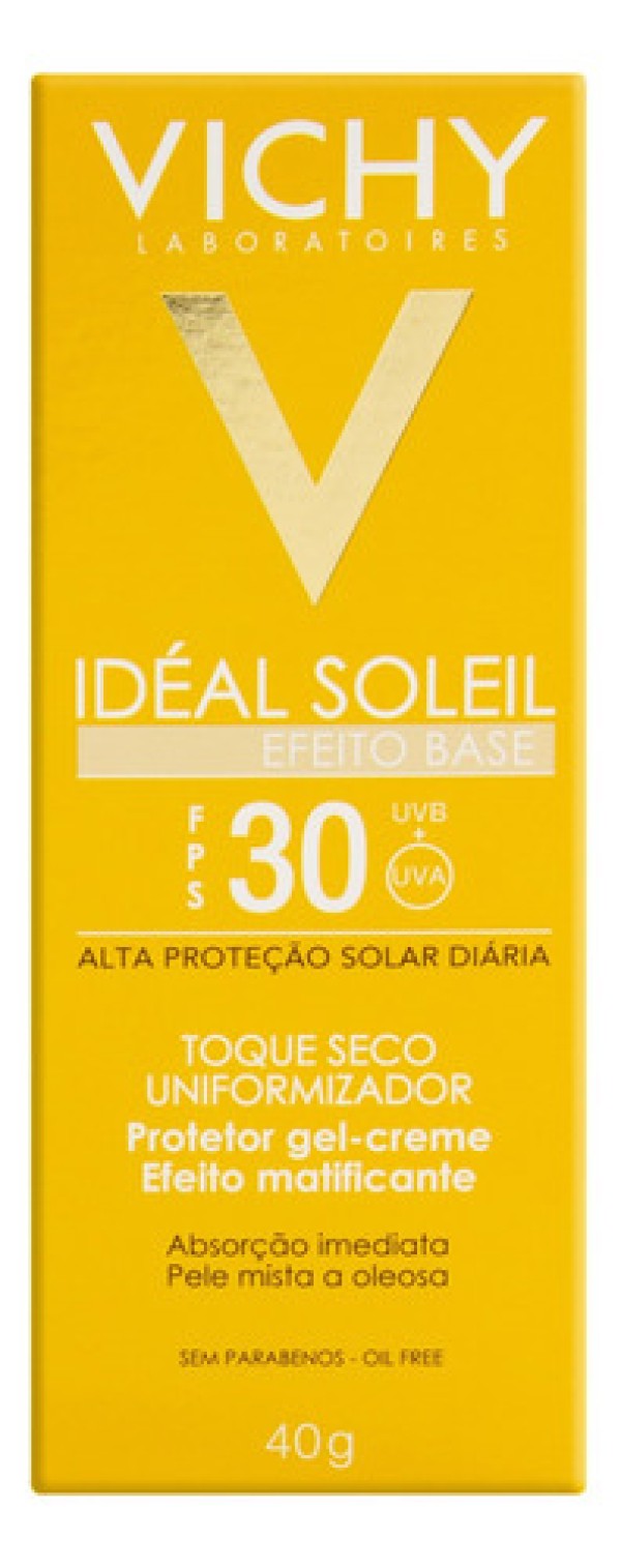 Vichy Protetor Solar Rosto FPS30 Ideal Soleil Efeito Base 40g