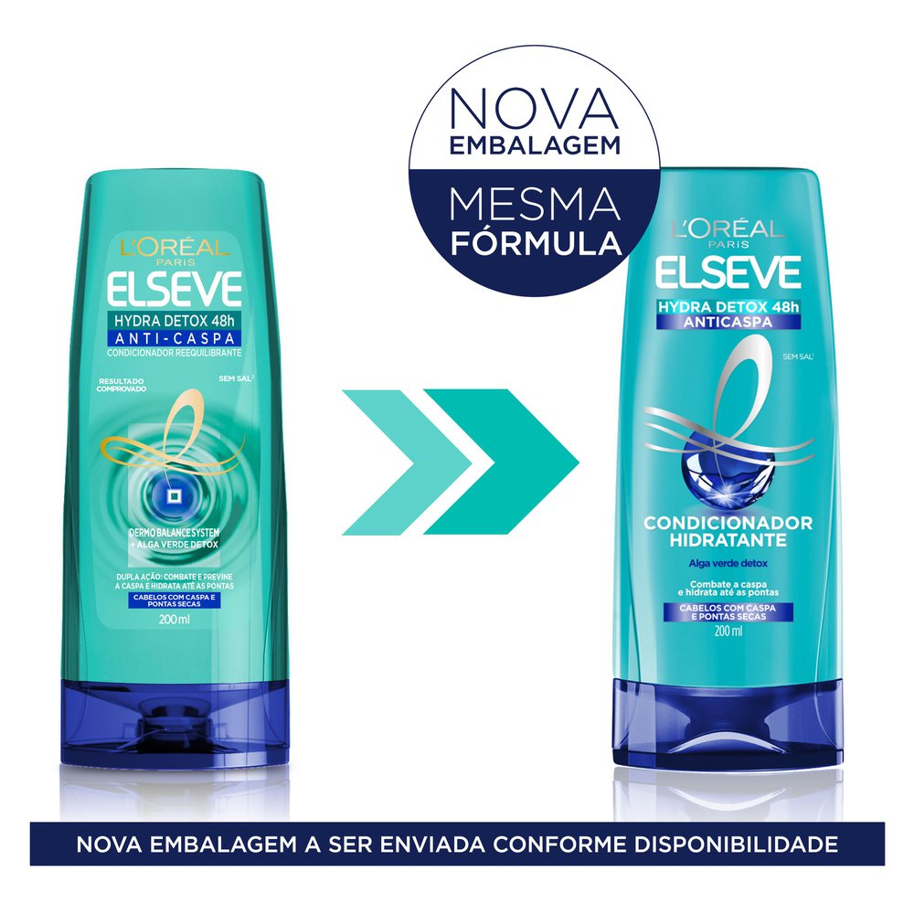 Encontraproduto.com.br - Condicionador Anticaspa L´oréal Paris Elseve Hydra-Detox Frasco 200ml