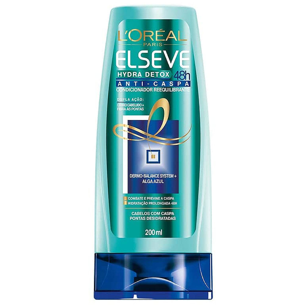 Encontraproduto.com.br - Condicionador Anticaspa L´oréal Paris Elseve Hydra-Detox Frasco 200ml