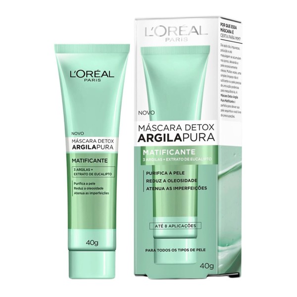 LOREAL DETOX MATIFIC ARGILA PURA MASC FACIAL 40G@