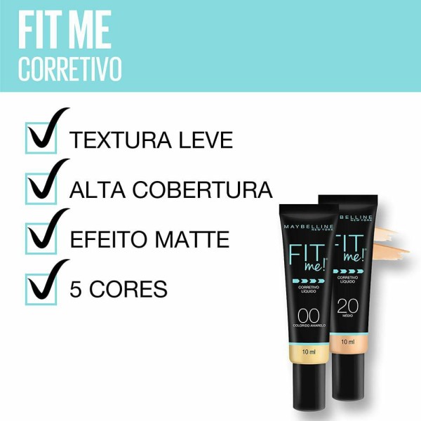 Encontraproduto.com.br - Maybelline New York Corretivo Fit Me - 00 Amarelo