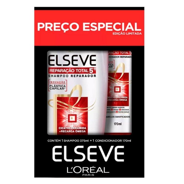 Encontraproduto.com.br - Kit Elseve Reparação Total 5 Shampoo 375ml e Condicionador 170ml