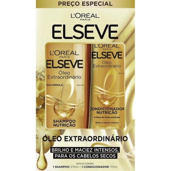 Kit Elseve Shampoo 375ml + Condicionador 170ml Óleo Extraordinário