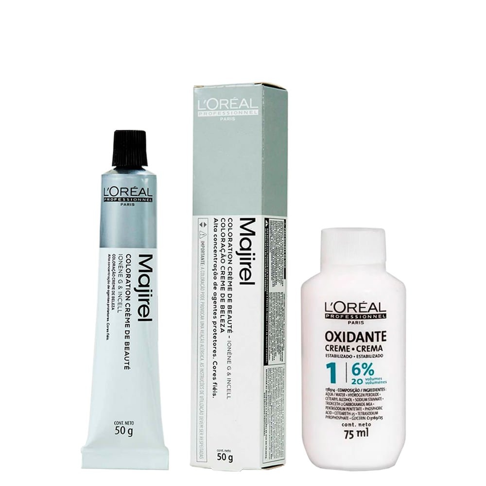 Pack Coloração LOréal Professionnel Majirel 9 Louro Muito Claro + Ox 20 Volumes