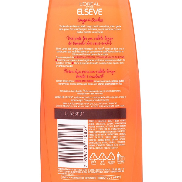 Encontraproduto.com.br - Condicionador L´oréal Paris Elseve Longo dos Sonhos Frasco 200ml