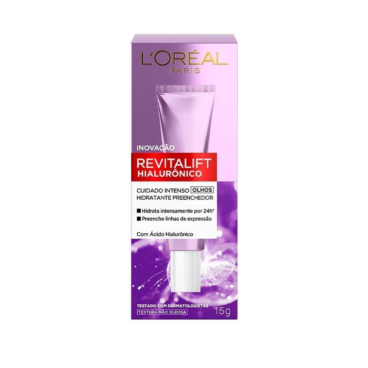 Creme Loréal Revitalift Hialurônico Cuidado Intenso para Olhos 15ml