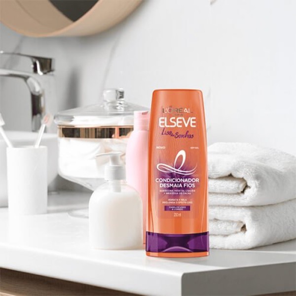 Encontraproduto.com.br - Shampoo Elseve LOréal Alinhador Liso dos Sonhos Para Cabelos Lisos e Longos 400ml