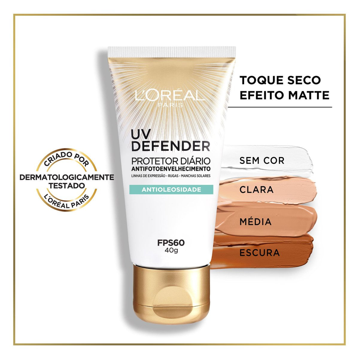 Encontraproduto.com.br - PROTETOR SOLAR LOREAL UV DEFEND CLARA FPS 60 40G