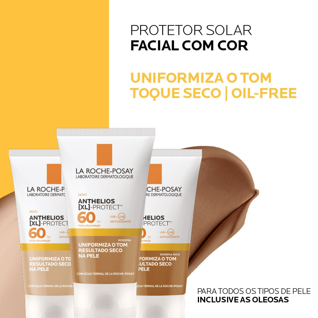 Encontraproduto.com.br - Protetor Solar Facial La Roche-Posay Anthelios XL Protect Cor Clara FPS60 Com 40g