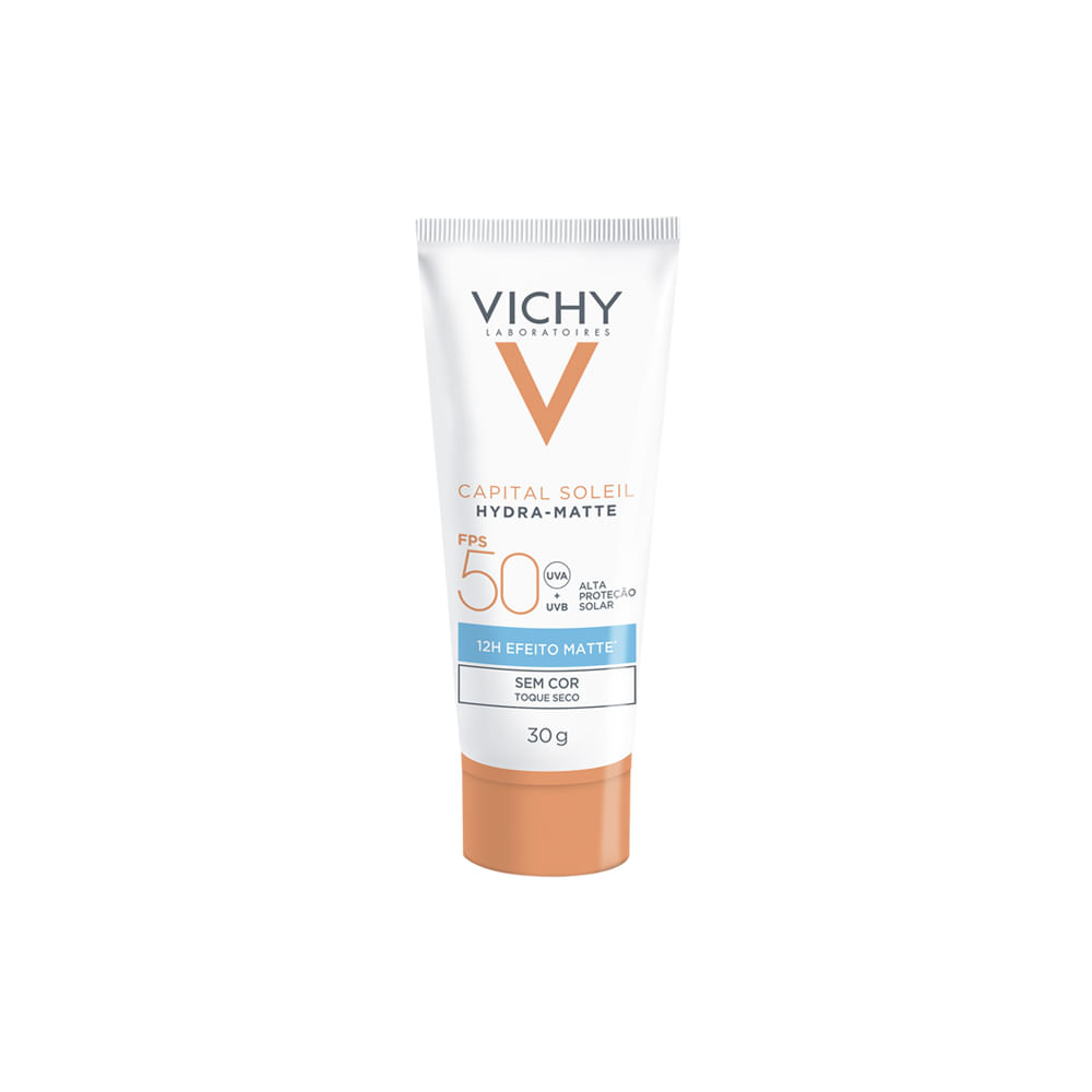 Encontraproduto.com.br - Protetor Solar Facial Vichy Capital Soleil Hydra-Matte FPS50 com 30g