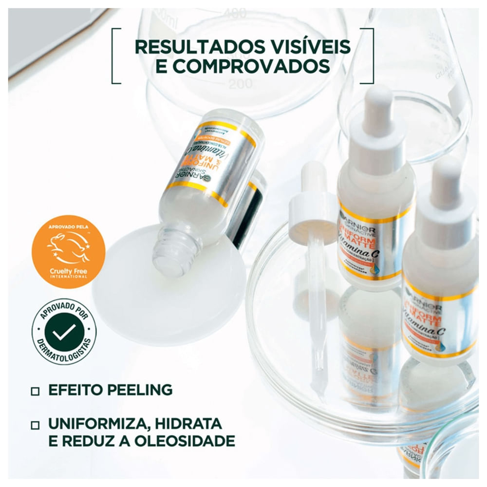 Encontraproduto.com.br - Sérum Facial Garnier Uniforme & Matte Vitamina C 30ml