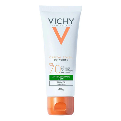 Encontraproduto.com.br - Protetor Solar Capital Vichy Soleil Purify 3 Em 1 F70 40g