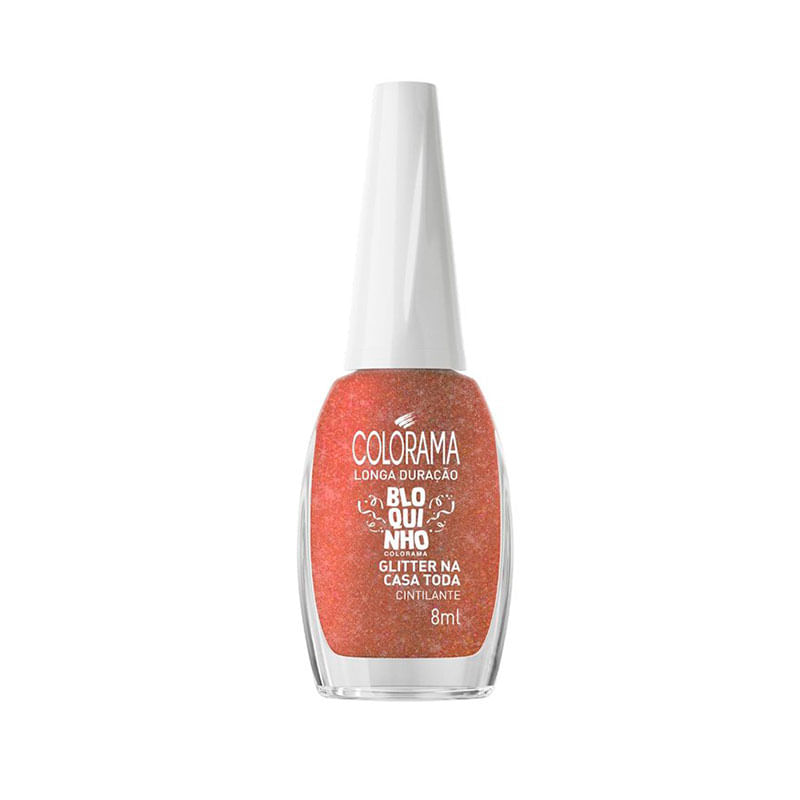 Esmalte Longa Duração Colorama Bloquinho Glitter Na Casa Toda 8ml