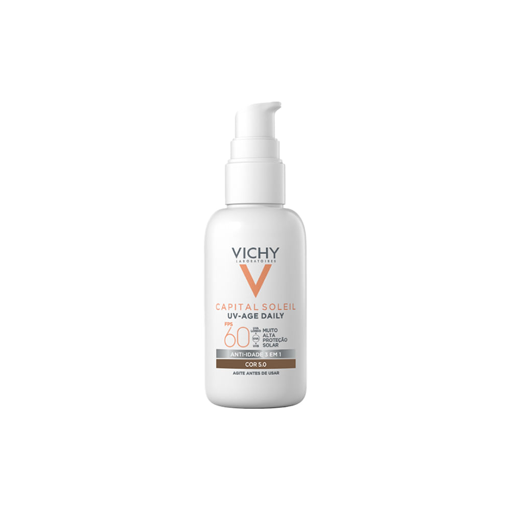 Encontraproduto.com.br - Vichy Protetor Solar Rosto FPS60 Capital Soleil UV Age Cor 5.0 40g
