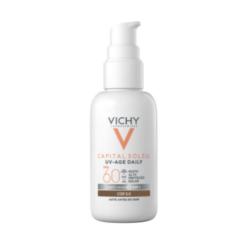Encontraproduto.com.br - Vichy Protetor Solar Rosto FPS60 Capital Soleil UV Age Cor 5.0 40g