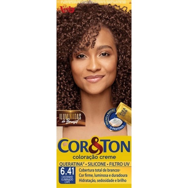 Encontraproduto.com.br - Tintura Permanente Cor&Ton kit 6.41 Café