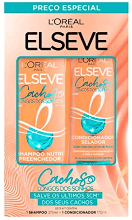 Encontraproduto.com.br - Kit Shampoo 375ml Condicionador 170ml Elseve Cachos Dos Sonhos