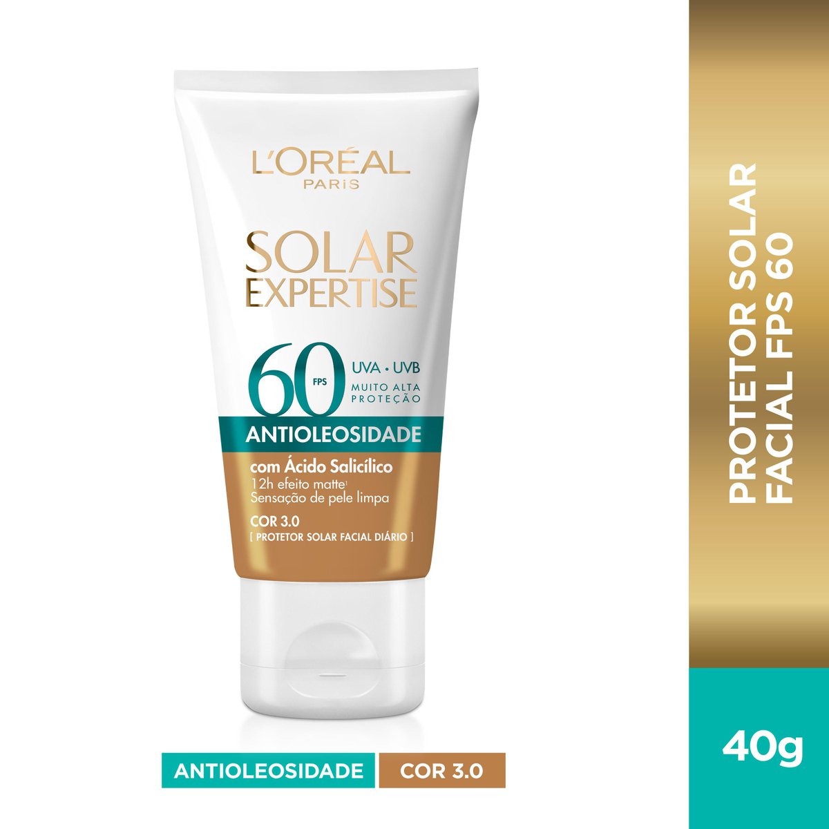 Encontraproduto.com.br - Protetor Solar Expertise FPS 60 Com Cor Média LOréal Paris