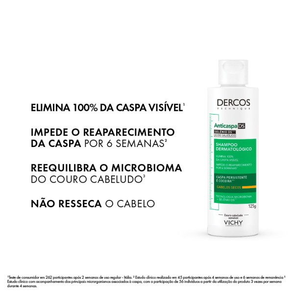 Encontraproduto.com.br - Shampoo Vichy Dercos Anticaspa DS Cabelos Secos 125g